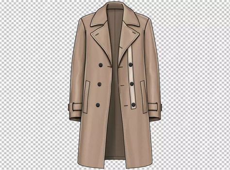 Coat Hanger Drawing, Trenchcoat Drawing, Hanger Drawing, A Png, Formal Jacket, Animation Reference, Clothing Mockup, Formal Suits, Business Casual Men