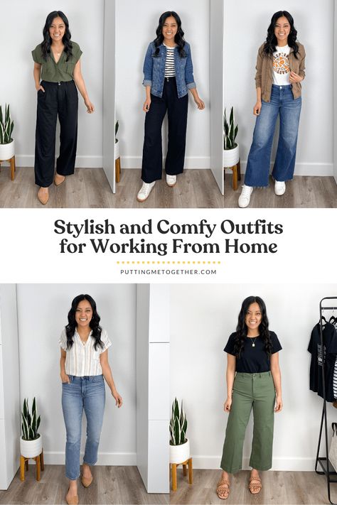 My Favorite Recent Stylish and Comfy Outfits for Working From Home Work From Home Summer Outfits, Comfy Outfits For Work, House Routine, Home Outfit Women, Comfy Work From Home Outfits, Nursing Friendly Outfits, Work From Home Outfit Ideas, Comfy Work Outfit, Full Closet