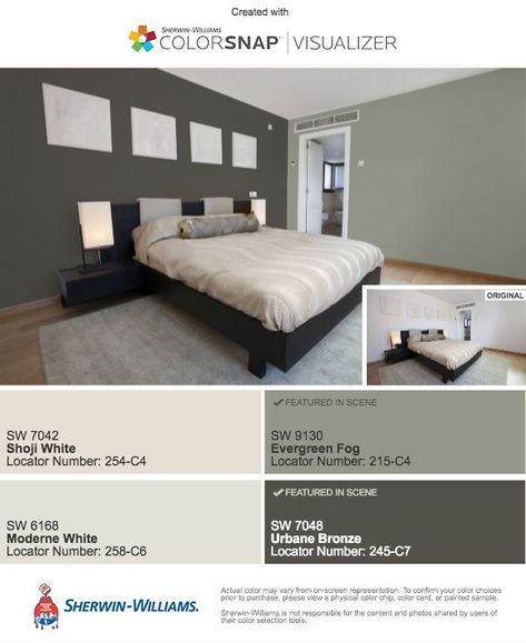 Sw Urbane Bronze Accent Walls, Evergreen Fog Accent Wall, Urbane Bronze Accent Wall, Urbane Bronze Trim, Bronze Accent Wall, Evergreen Fog Bedroom, Sw Urbane Bronze, Sw Evergreen Fog, Outside House Paint Colors