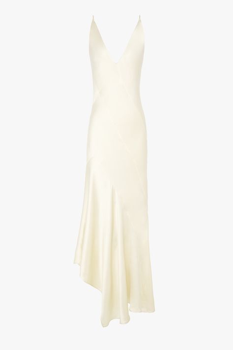 The Zara x Narciso Rodriguez Collection Includes Slip Dresses & Bustiers #refinery29 https://www.refinery29.com/en-us/zara-narciso-rodriguez-collection Grad Gowns, Zara White Dress, Slip Wedding Dress, White Silk Dress, 2022 Style, White Slip Dress, Garage Conversion, Smart Outfit, Slip Dresses