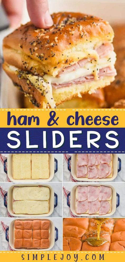 #SavorySelections Oven Baked Ham, Baked Ham And Cheese Sliders, Easy Slider Recipes, Ham Cheese Sliders, Ham And Cheese Sliders, Cheese Sliders, Bowl Party Food, Havarti Cheese, Havarti