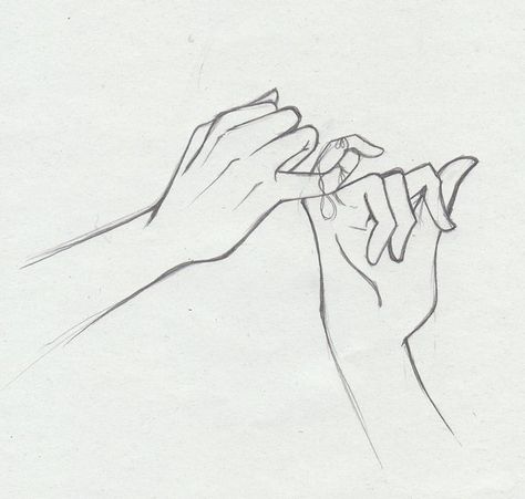 Pinky Promise Sketch, Pinky Promise Drawing, How To Draw Fingers, Drawing Bases, Drawing Books, Unexpected Love, Anime Drawing Books, Senior Project, Learning To Let Go