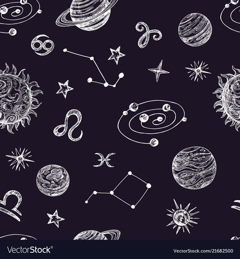 Moon And Stars Doodle, Night Sky Doodle, Moon And Stars Illustration, Moon Doodles, Night Sky Vector, Moon Doodle, Night Doodles, Newsletter Design Layout, Space With Stars