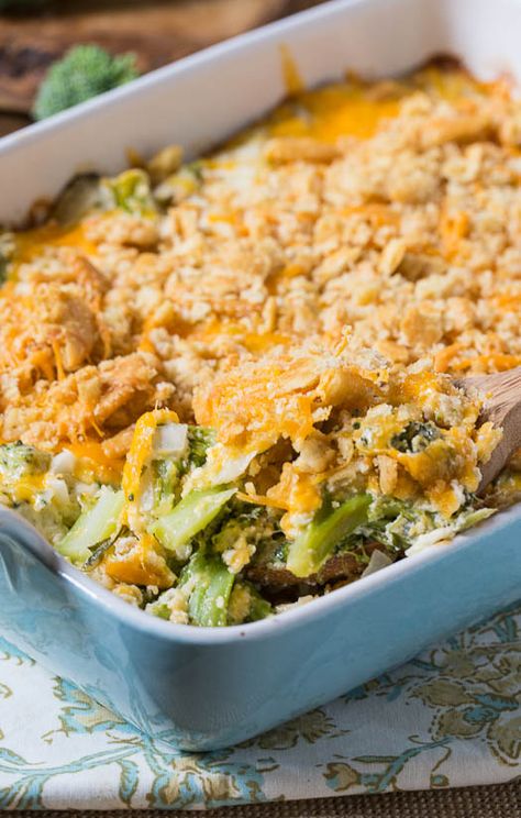 Southern Broccoli, Tasty Casseroles, Ritz Cracker Topping, Yellow Squash Casserole, Food Sides, Savory Sides, Creamy Broccoli, Ritz Cracker, Vegetable Casserole