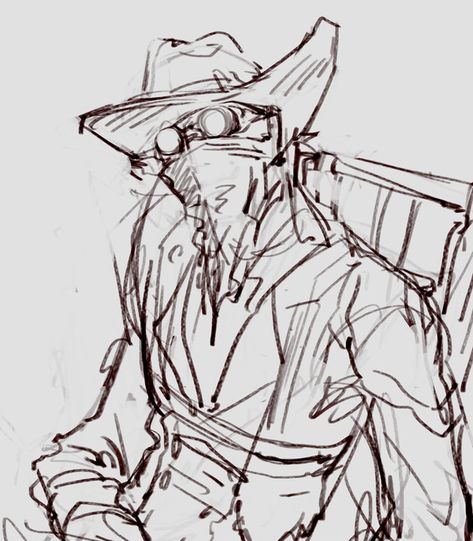 Cowboy Character Design, Cowboy Draw, Jhin League Of Legends, Cowboy Art, Character Design References, Sketchbook Art Inspiration, Drawing Reference Poses, Art Inspiration Drawing, Funky Art