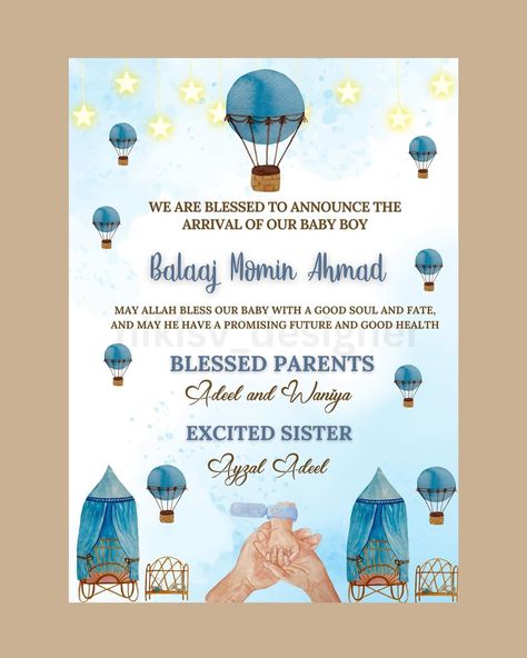 Baby boy announcement Digital card #babyannouncementcard #babyannouncments #itsaboycard #itsaboycards #birthannouncementcards #birthannouncementcard #babyborncards #babyborncard Boy Announcement, Baby Boy Announcement, Baby Announcement Cards, Birth Announcement Card, Cards Invitation, Digital Card, Baby Born, Invitation Card Design, Invitation Card