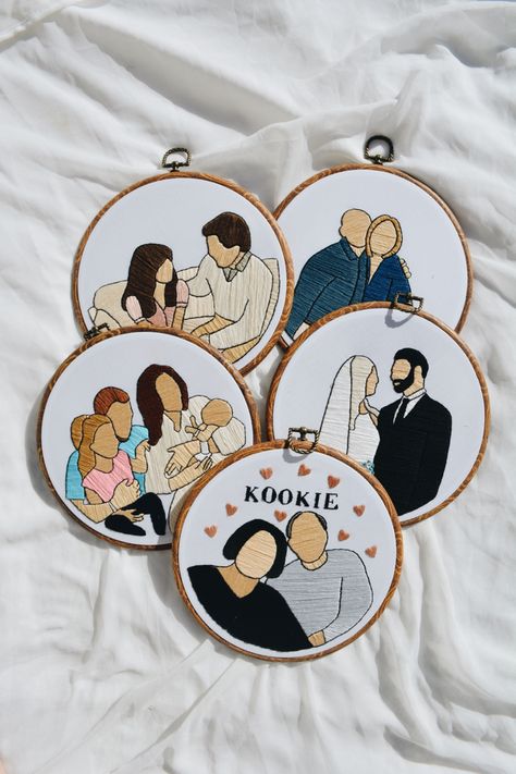 Embroidery For Grandparents, Modern Embroidery, Family Portraits, Fiber Art, Original Designs, Embroidery, Pure Products, Photo And Video, Instagram Photo