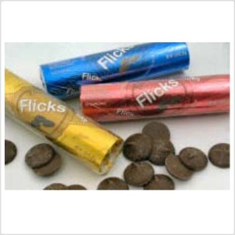 Flicks.  Our grandpa used to buy these for us every time he'd go to the store.  He was so funny.  Miss you Grandpa! Movie Candy, Childhood Things, Nostalgic Candy, Retro Candy, Chocolate Wafers, Bulk Candy, Vintage Candy, Retro Recipes, Best Candy