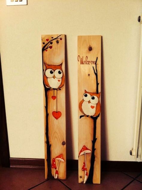 Yard Art Crafts, Plank Art, Art Pole, Pole Art, Wood Pallet Art, Wooden Welcome Signs, Wood Painting Art, Diy Wood Signs, Pallet Art