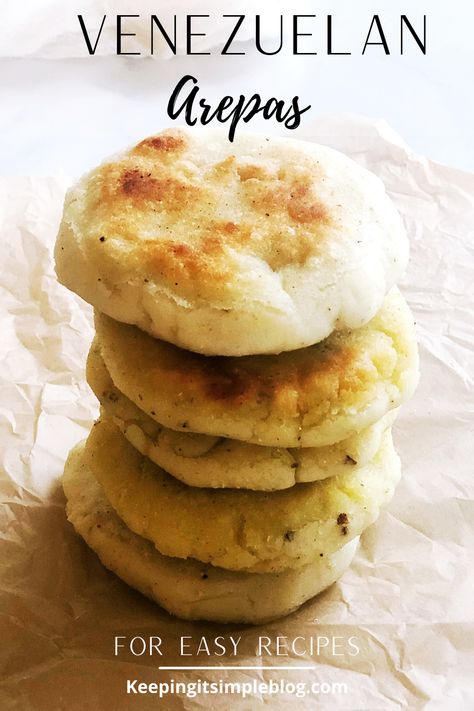 White Cornmeal Recipes, Arepa Filling, Venezuelan Arepas, Corn Patties, White Corn Meal, Cornmeal Recipes, Arepas Recipe, Cheese Vegetables, Adobo Recipe