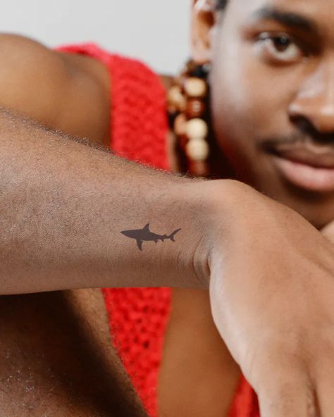 Shark Small Tattoo, Simple Shark Tattoo Men, Small Shark Tattoo Men, Shark Simple Tattoo, Shark Finger Tattoo, Small Shark Tattoo For Women, Simple Shark Tattoos For Women, Mini Shark Tattoo, Minimal Shark Tattoo