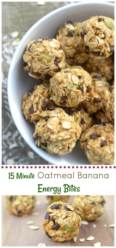 Banana Energy Bites, Homemade Energy Bites, High Protein Ideas, Banana Energy, Energy Bites Recipe, Oatmeal Energy Bites, Health Bars, Make Oatmeal, Protein Ideas