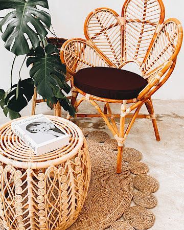 Rattan Stool, Rustic Outdoor, Rattan Chair, The 60s, Furniture Ideas, Outdoor Dining, Embellishments, Paint, Interior Design