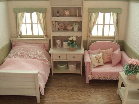 Miniature Bedroom, Doll House Bedroom, Barbie Bedroom, Doll Room, Mini Dollhouse, Dollhouse Bedroom, Room Boxes, Mini Doll House, Dolls House Interiors