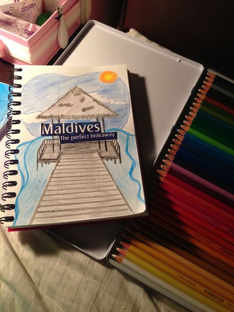 Beginning of the Maldives journal ... Diary Writing, Love Scrapbook, Journal Book, The Maldives, Cover Page, Cover Pages, Maldives, Book Journal, Travel Journal