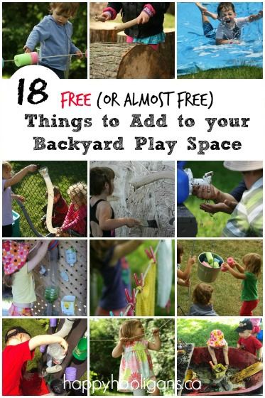 18 Free {or almost free} Cool Features to Add to Your Backyard Play Space - Happy Hooligans Backyard Play Spaces, Outdoor Play Ideas, Outdoor Play Space, Happy Hooligans, Outdoor Play Spaces, Backyard Kids Play Area, Outdoor Play Areas, Outside Fun, Kids Backyard