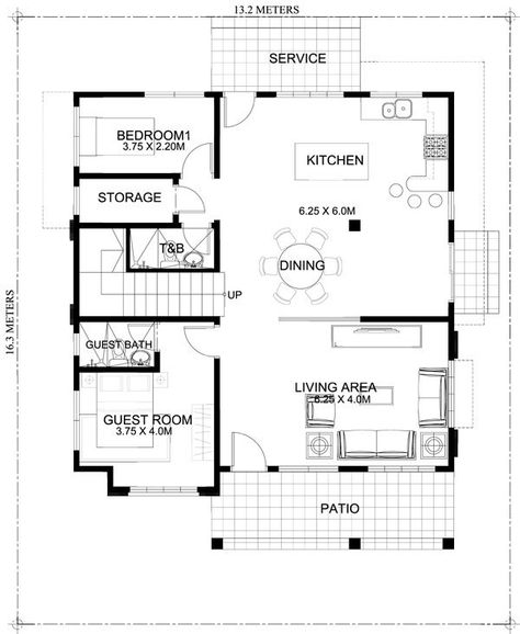 THOUGHTSKOTO Tropical House Plans, Small House Designs, House Reference, Small Cottage Designs, Two Storey House Plans, Two Story House Design, 2 Storey House Design, 2 Storey House, Two Storey House