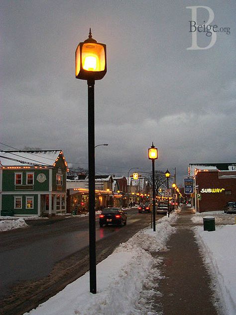 Wolfville Nova Scotia Canada-----love the name! as I live on the opposite side of the country, had never before heard of it. :) Traveling Canada, Acadia University, Canadian Road Trip, Annapolis Valley, Lamp Posts, Canada Eh, Landscape Inspiration, Beautiful Canada, Eastern Canada