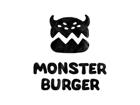 Burger Logo Design, Monster Burger, Burger Logo, Logo Generator, Trendy Logos, Create Logo, Inspiration Logo Design, Restaurant Logo, Food Logo