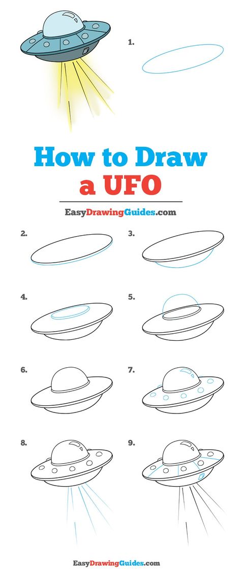 Learn How to Draw a UFO: Easy Step-by-Step Drawing Tutorial for Kids and Beginners. #UFO #DrawingTutorial #EasyDrawing See the full tutorial at https://easydrawingguides.com/how-to-draw-a-ufo/. How To Draw A Alien, How To Draw Beginner Step By Step, Easy Things To Draw Step By Step Doodles, How To Draw Alien, Easy Trippy Things To Draw Step By Step, Alien Painting Easy, Ufo Painting Easy, Drawing For Beginners Step By Step, Easy How To Draw Step By Step