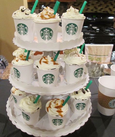 Birthday Cake Starbucks, Starbucks Birthday Cake, Picture Of Birthday, Starbucks Cupcakes, Snickers Torte, Starbucks Birthday Party, 12th Birthday Party Ideas, Coffe Mug Cake, Starbucks Party