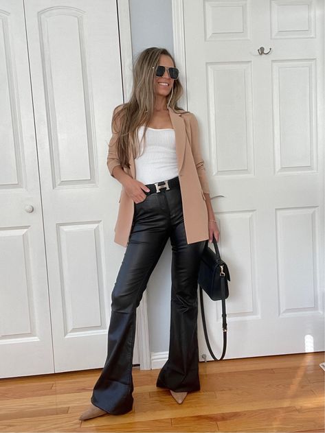 cream blazer
nude blazer
beige blazer outfit
faux leather pants outfit Brown Leather Flare Pants Outfit, Flare Faux Leather Pants Outfit, Black Flare Leather Pants Outfit, Bell Bottoms Outfit Winter, Leather Pants And Blazer Outfit, Leather Flare Pants Outfits, Flair Pants Outfit, Brown Blazer Outfit, Realtor Headshots