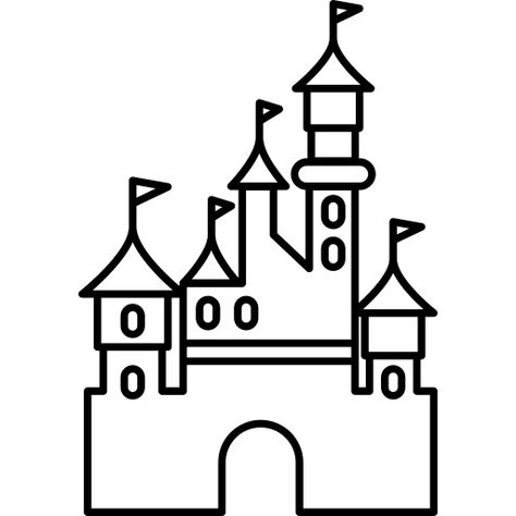 Castle Line Drawing, Disneyland Drawing, Funny Drawing Ideas, Buildings Drawings, Drawing Paris, Disneyland Paris Castle, Paris Castle, Memorial Day Coloring Pages, Shape Icons