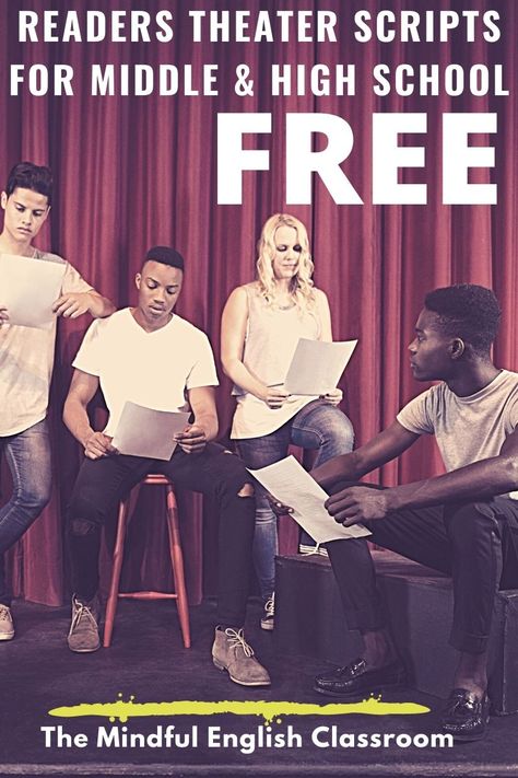 Free Readers Theater Scripts to try in the Classroom – The Mindful English Classroom Free Readers Theater Scripts, Middle School Drama Lessons, Theater Script, Middle School Drama, Theatre Classroom, Readers Theatre, High School English Classroom, Readers Theater Scripts, Drama Activities