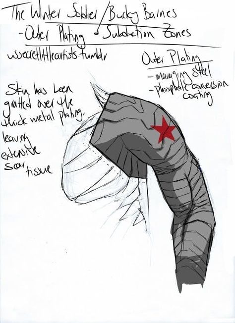 Bucky Barnes Arm Drawing, Bucky Cosplay, Winter Soldier Arm, Winter Soldier Costume, Winter Soldier Cosplay, Arm Drawing, Winter Soldier Bucky, Bucky Barnes Winter Soldier, Man Thing Marvel