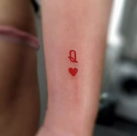 The Queen Of Hearts Tattoo Meaning And 110 Tattoos To Empower You! Heart Jigsaw Tattoo, Funky Heart Tattoo, Queen Hearts Tattoo, Queen Of Hearts Quotes, Queen Of Hearts Tattoo Cards, Queen Of Heart Tattoo, Jack Of Hearts Tattoo, Queen Card Tattoo, Queen Of Hearts Aesthetic