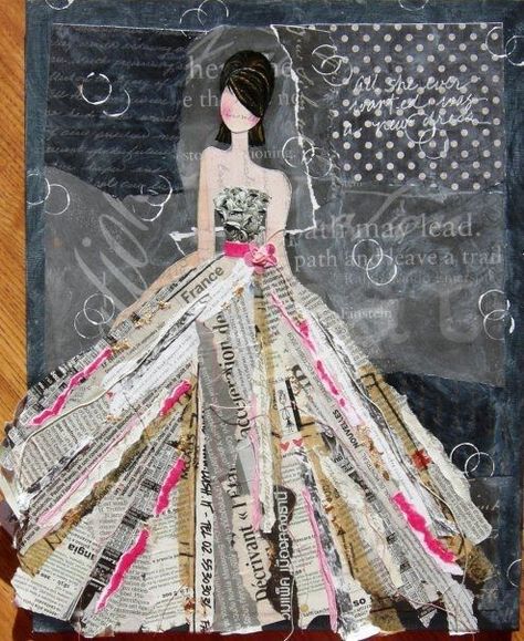 using newspapers and magazines in collage Collage With Newspaper, Newspaper Skirt, Kunstjournal Inspiration, Classe D'art, Mixed Media Art Projects, Julie Nutting, Newspaper Art, Collage Art Projects, Paper Collage Art