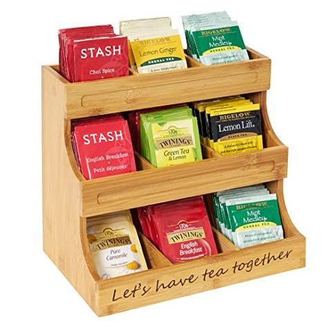 Tea Organizer, Tea Bag Storage, Bags Organizer, Tea Organization, Wooden Tea Box, Tea Bag Organizer, Tea Holder, Bags Storage, Bamboo Tea