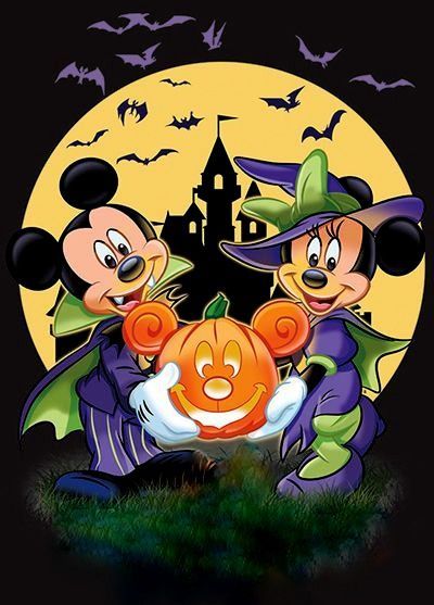 Halloween Disney Minnie Wallpaper, Disney Halloween Parties, Mickey Halloween Party, Helloween Wallpaper, Disneyland Halloween, Mickey Mouse Halloween, Images Disney, Mickey Halloween, Wallpaper Disney