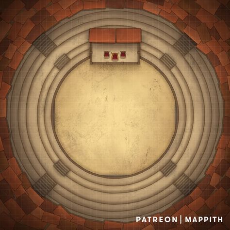 Arena [37x37] | Patreon Arena Battlemap, City Buildings, Map