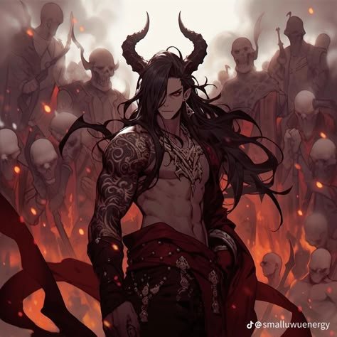 Fantasy Horned Male, Immortal Character Design, Shadow Demon Oc, Demon Character Design Male, Demon Male Oc, Demon Oc Male, Incubus Demon, Fantasy Demon, Roleplay Characters