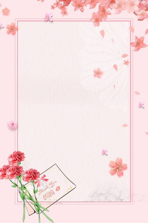 Warm And Beautiful Mother S Day Border Background Cartoon Template, Mother's Day Background, Border Background, Happy Mother's Day Greetings, Mothers Day Poster, Mother Images, Easy Paper Flowers, Diy Rainbow, Love Background Images