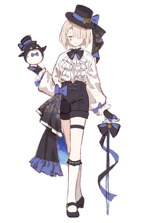 Cute Magician Outfit, Fontaine Outfit Genshin, Magician Art Character Design, Magician Outfit Drawing, Genshin Impact Outfits Ideas, Magician Character Art, Genshin Fontaine Characters, Fontaine Outfits, Magician Reference