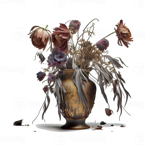 withered flowers in a vase Transparent background. for decorating projects. unrequited sadness concept isolated Flower Bouquet Drawing, Withered Flower, Wilted Flowers, Vase Transparent, Flowers In A Vase, Cityscape Photos, Logo Banners, Nature Backgrounds, Custom Illustration