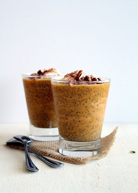 Pumpkin Pie Chia Pudding Pumpkin Seed Protein Powder, Pumpkin Pie Chia Pudding, Pumpkin Chia Pudding, Chia Pudding Recipes Healthy, Keto Pudding, Chia Puding, Healthy Pudding, Pumpkin Protein, Chia Pudding Recipes