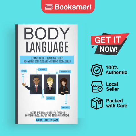 📚 Body Language: Ultimate Guide To Learn The Secrets Non-verbal Body Cues And Mastering Social Skills (Master Speed Reading People Through Body Language Analysis And Psychology Tricks)
by Rob C Beckham (Author)
Paperback – 14 October 2022
Language ‏ : ‎ English Paperback ‏ : ‎ 192 pages ISBN-10 ‏ : ‎ 1774859157 ISBN-13 ‏ : ‎ 978-1774859155

✏️ Books › Family and Lifestyle › Self Help

✨ There is no doubt about it, humans are social beings. In other words, we depend on each other for many things and thus we are interacting with each other all the time. In order to interact with each other we must communicate; we are all aware of the verbal communication we have with each other, but few of us are aware of the unspoken language that occurs between us as well. This is because it is often done Language Analysis, Psychology Tricks, Reading Body Language, Reading People, Verbal Communication, How To Read People, Speed Reading, Non Verbal, October 2022