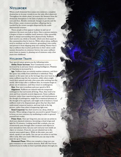 Unique Dnd Races, Dnd Homebrew Race 5e, D&d Homebrew Races, Dnd Races Homebrew, Homebrew Races 5e, Dnd Species, Dnd 5e Races, Homebrew Races, Kraken Monster