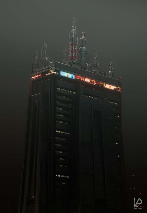 Cyberpunk Building, Scifi Building, Sci Fi Building, Sci Fi Architecture, Cyberpunk Rpg, Futuristic Building, Brutalism Architecture, Brutalist Buildings, Sci Fi City