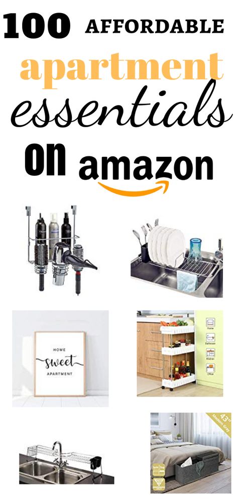 Check out this amazing list of must have apartment essentials on amazon! All budget friendly cheap storage solutions for your apartment. The best amazon finds and decor for a better and more organized home. #amazon #amazonfinds #musthaves #amazonorganization #apartment #apartmentorganization Amazon Apartment Must Haves, Apartment Necessities, Apartment Must Haves, Boho Apartment, Best Amazon Finds, First Apartment Essentials, First Apartment Checklist, Apartment Hacks, Apartment Checklist