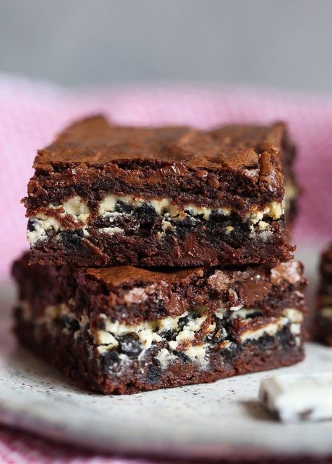 Cookies And Cream Bars, Perfect Brownie Recipe, Brownies Decorados, Stuffed Brownies, Cookies And Cups, Resep Brownies, Cookies Cream, White Chocolate Cookies, Blondies Recipe