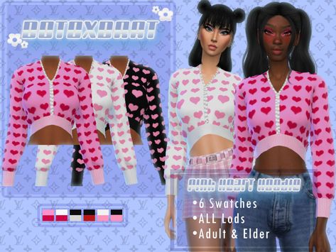 [B0T0XBRAT] Jennifer's Body Heart Hoodie Jennifers Body Sims 4 Cc, Sims 4 Y2k, Game Links, Sims4 Clothing, 3d Clothes, Clothes Cc, Sims 4 Traits, Sims Packs, Cc Shoes