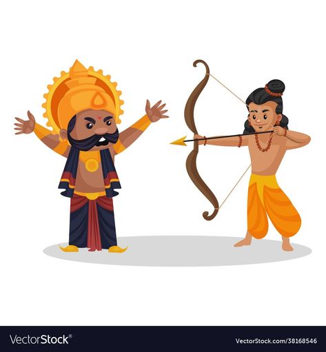 Lord Ram Illustration, Ram Cartoon, Ram Illustration, Nurse Cartoon, Astronaut Cartoon, Lord Ram, Character Vector, Bow And Arrow, Super Dad