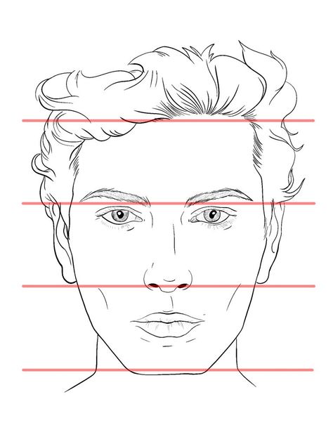 Seven Face Proportions For Drawing A Perfect Face Facial Proportions Drawing, Face Proportions Drawing Step By Step, Face Features Reference, Face Sketch Reference, Face Proportions Drawing, Funny Face Drawings, Realistic Face Drawing, Planes Of The Face, Pencil Shading Techniques