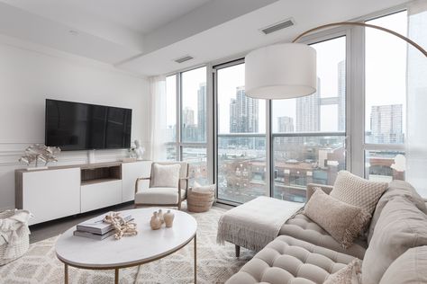 Modern Condo Interior Design, Luxury Living Room Designs Classy, Condo Living Room Decor, Luxury Condo Interior, Small Condo Living, Condo Interior Design, Condo Living Room, Classy Living Room, Small Condo