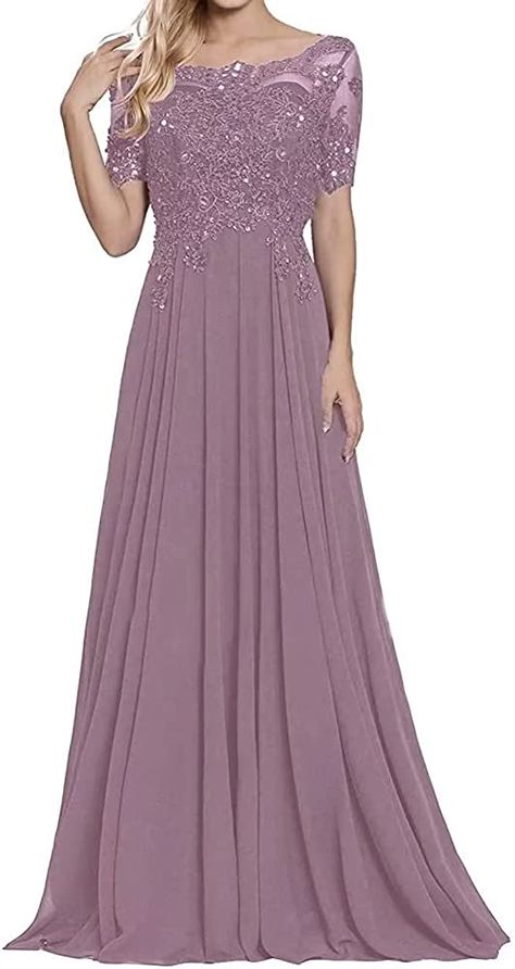 Formal Evening Dresses Plus Size, Grooms Mom Dress, Evening Dress Plus Size, Formal Wedding Party, Chiffon Prom Dresses, Blouse Designs High Neck, Mother Of The Bride Dresses Long, Formal Dresses With Sleeves, Mother Of Groom Dresses