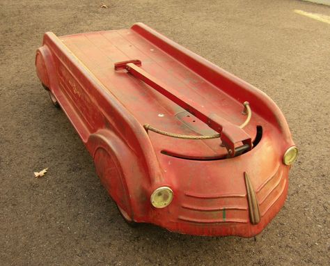 Antique Globe, Pull Wagon, Pedal Car, Pedal Cars, My Childhood, Sled, Tricycle, Car Art, Wagons